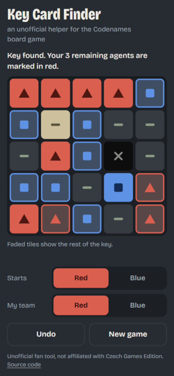 Key Card Finder with the key found